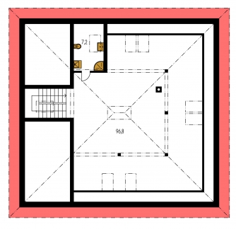 Plan de sol du premier étage - BUNGALOW 42